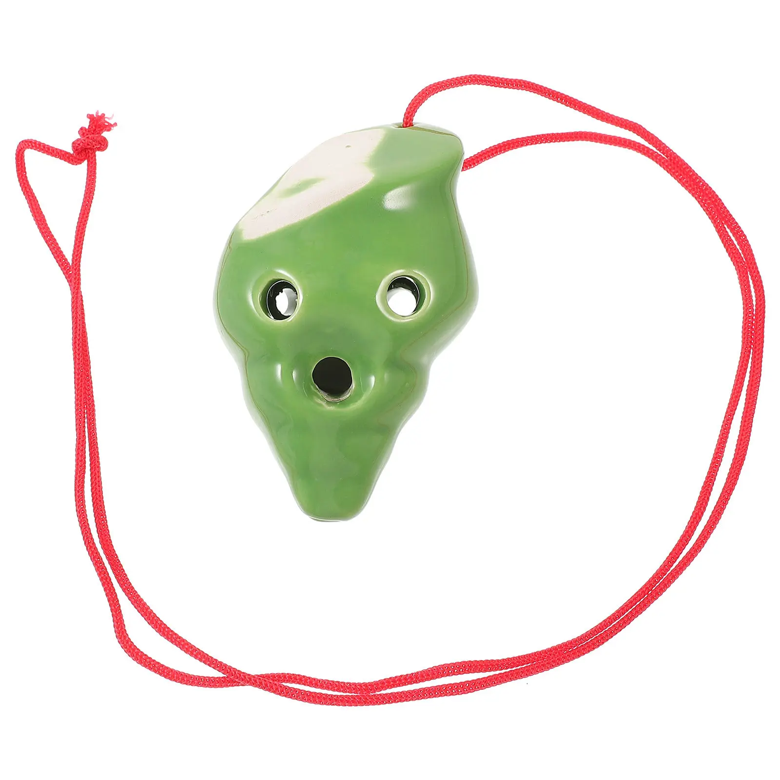 Beginner Friendly 6-Hole Ceramic Ocarina Conch Design Practice Wind Instrument for Kids and Learners Clear Sound Reliable