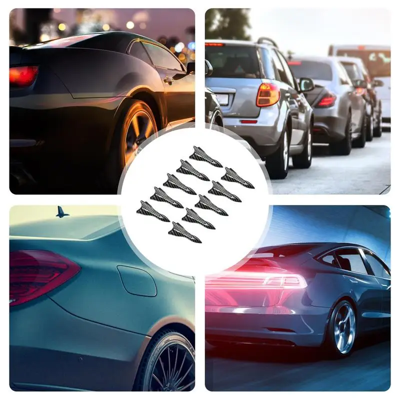 

Car Shark Fin Antenna Auto Diffuser Fin Antenna Set Of 10 Decorative Auto Tail Rear Bumper Spoiler Set Car Styling Tools For