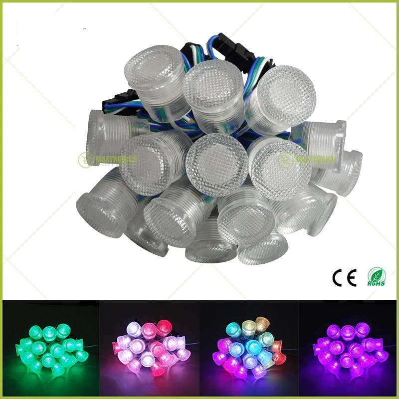 جديد 20 قطعة/الوحدة 20 مللي متر DC5V WS2811 LED بكسل مقاوم للماء نقطة ضوء قطر SMD5050 RGB 1 المصابيح WS2811 IC LED بكسل سلسلة وحدة