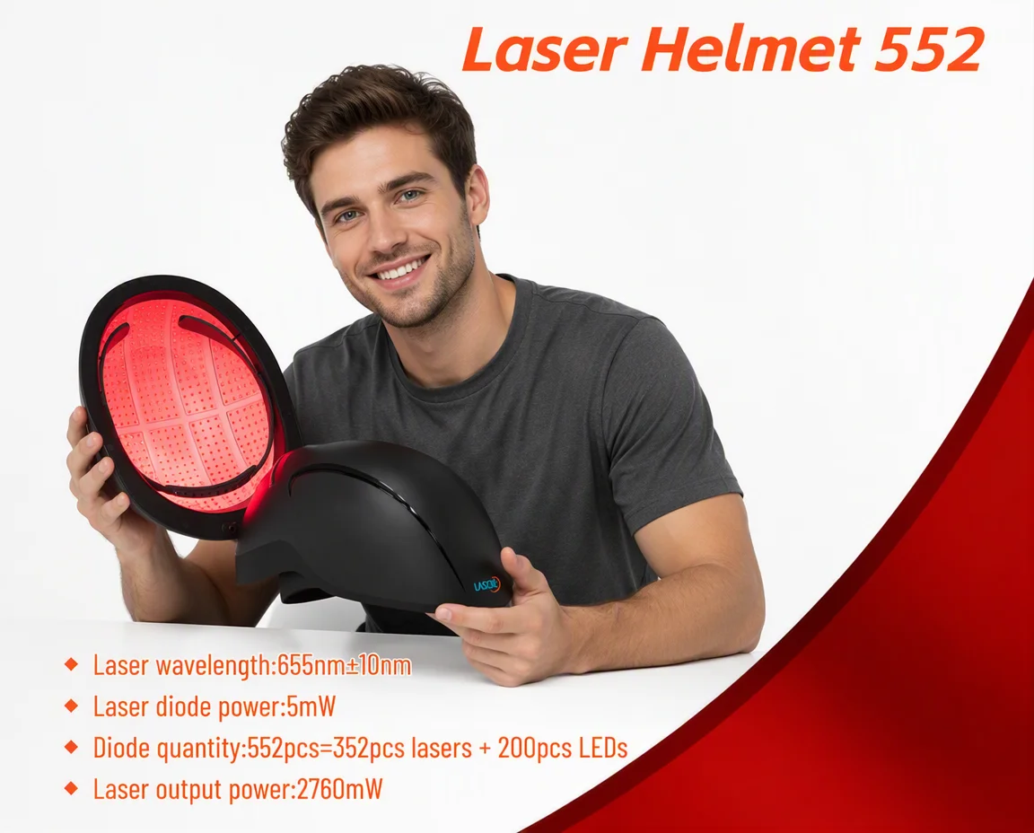 Professional Laser Helmet With Advanced VCSEL Technology Multiple Mode Options Rechargeable Wireless Design OEM ODM