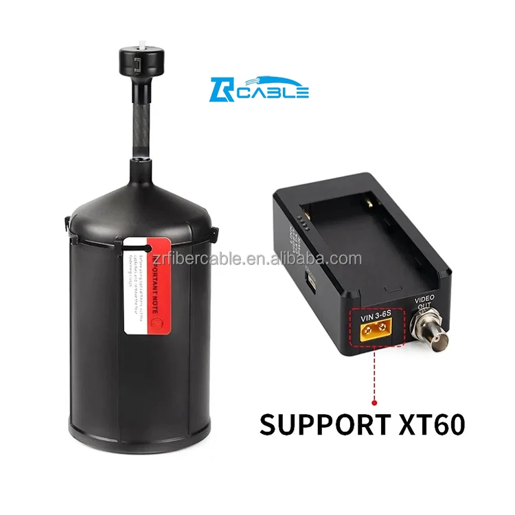 UAV Drone Fiber Optic FPV Cable Fiber Canister Module with Air and Ground Unit 5km 10km 15km 20km 30km fpv fiber optic view 2