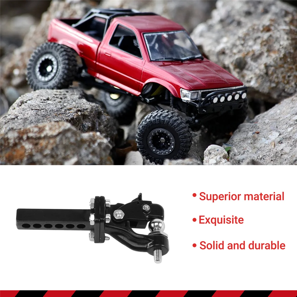 Крюк для прицепа BAAA-Hitch для 1:10 Scx10 90046 90047 Traxxas Trx4 Rc Crawler Car