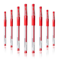 WQN-4/8/12pcs Gel Ink Pen Rollerball Pen Set Office Supplies Red Ink Color 0.5mm Ballpoint Pen Student School Stationery