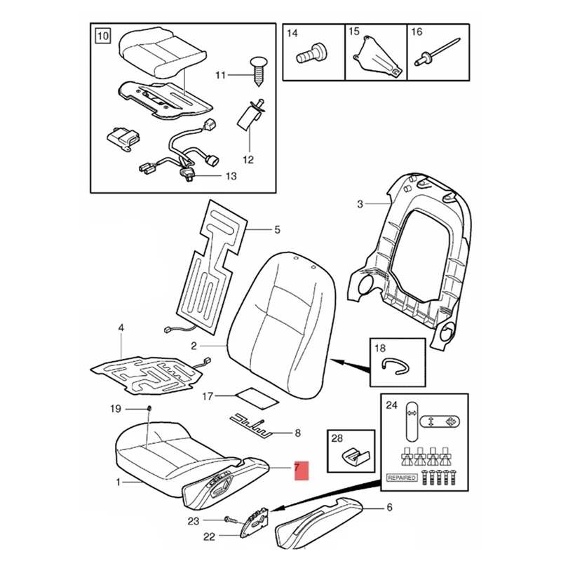 Cubierta embellecedora para asiento de coche, protector de potencia para Volvo S40 V50 39984374-39984370, Panel Ctrl eléctrico ajustable para asiento lateral, 1 par, 2004, 2012