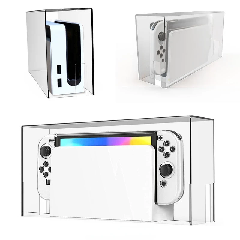 HEYSTOP Transparent Host Protective Cover for ps5/Switch Game Console Dust Acrylic Cover One Controller Dust-proof Shell