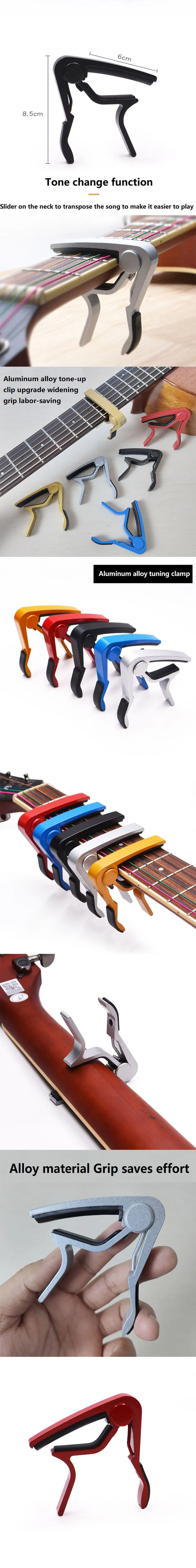 Universal 6-saitige Gitarre Capo Miwayer Legierung Metall Multifunktions Gitarre Zubehör für Akustische Klassische Elektrische JTBP01 – Detail 1