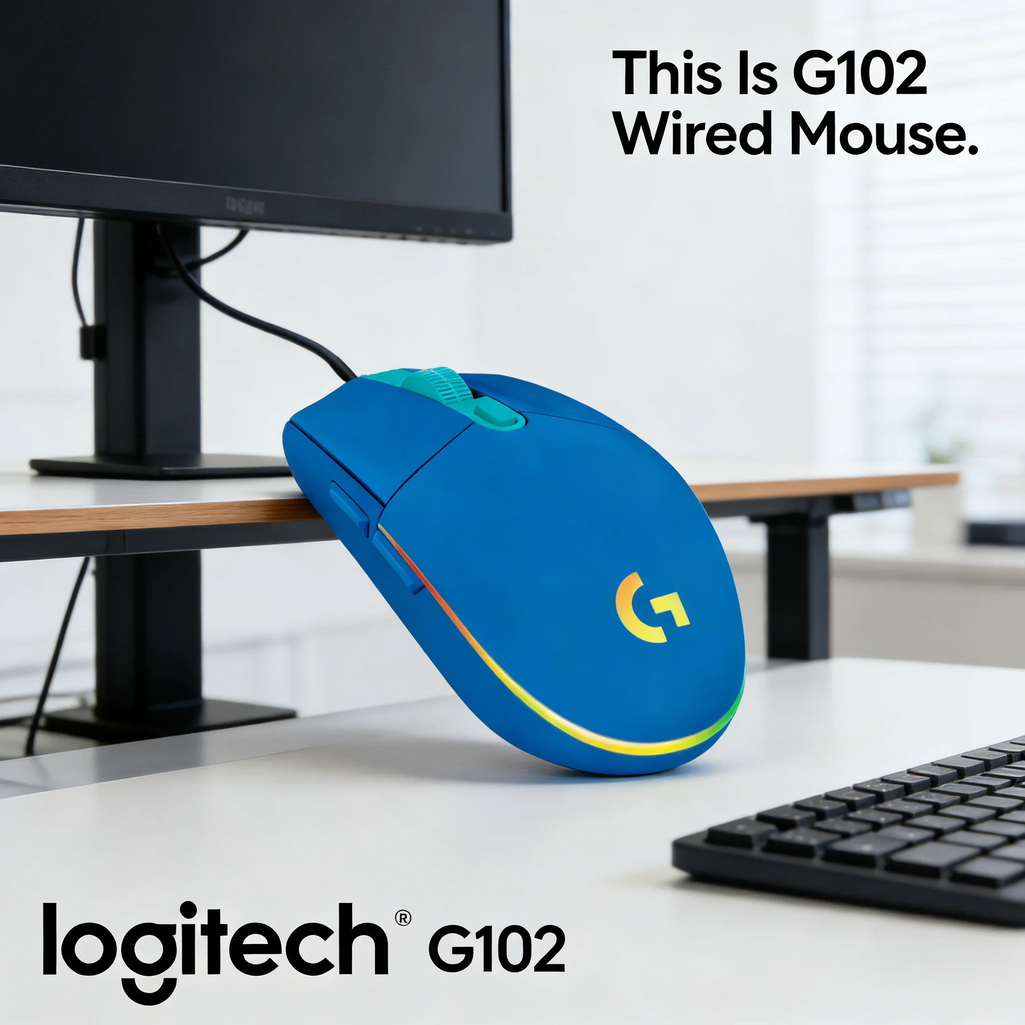 

Оригинальная игровая мышь Logitech G102 RGB с легким дизайном и высокоточным сенсором