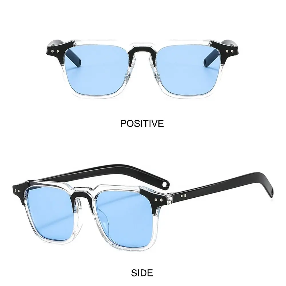 Модные крутые квадратные солнцезащитные очки UV400 в стиле ретро в стиле хип-хоп, винтажные очки 90-х годов для женщин и мужчин