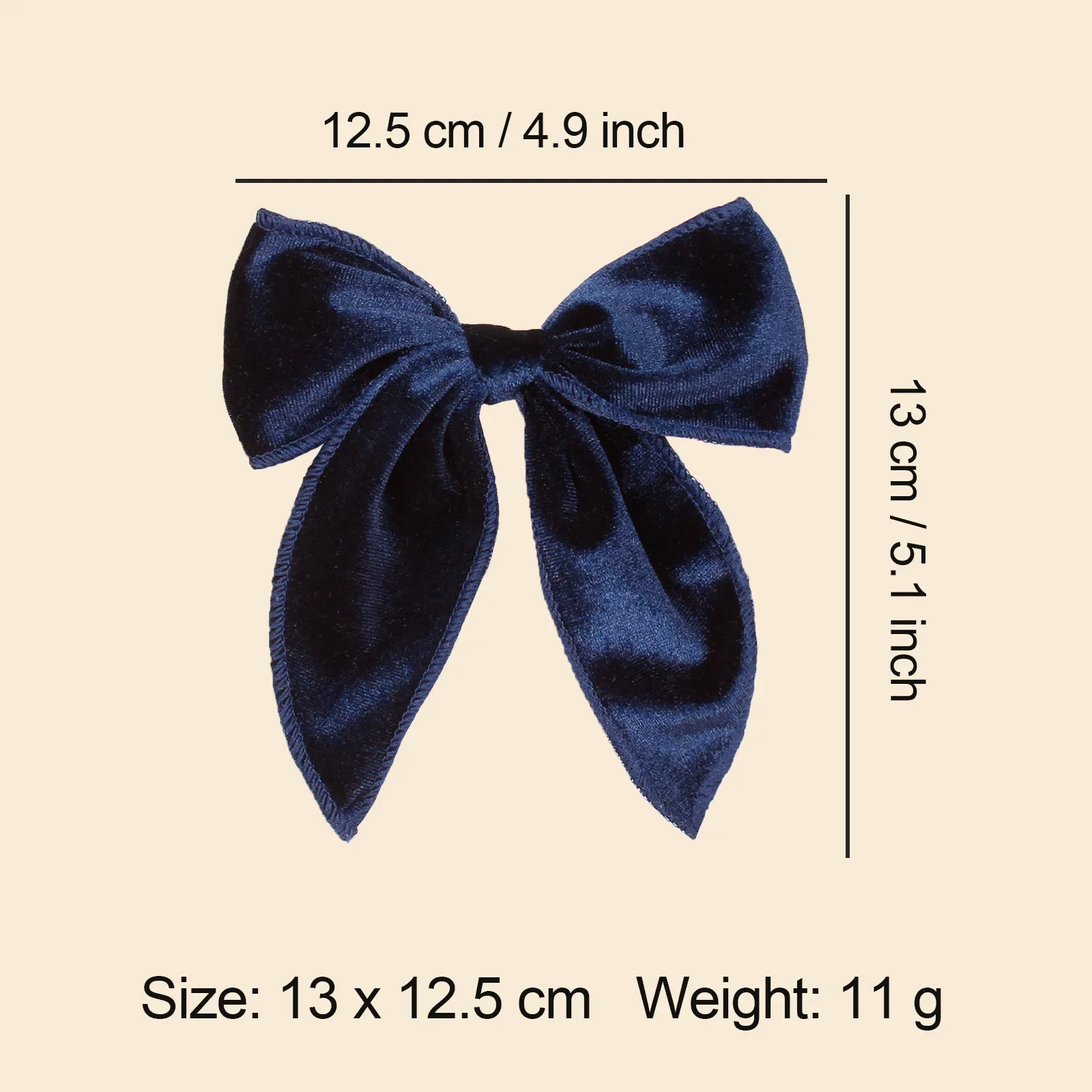 12Pcs/Lot Velvet Fable Bow Hair Clips for Girls Women Large Sailor Head Bows Accessories Hair Grips Kids Christmas Baby Toddler