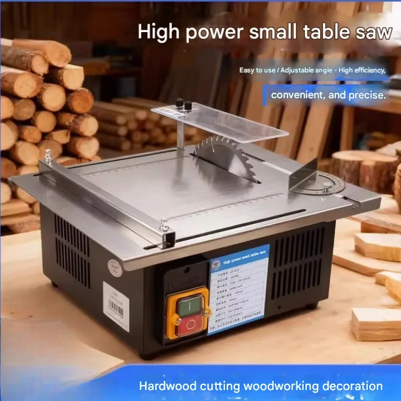 High Power Mini Table Saw Woodworking Aluminum Cutting Machine Multifunctional Benchtop Saw For Home DIY Workshop