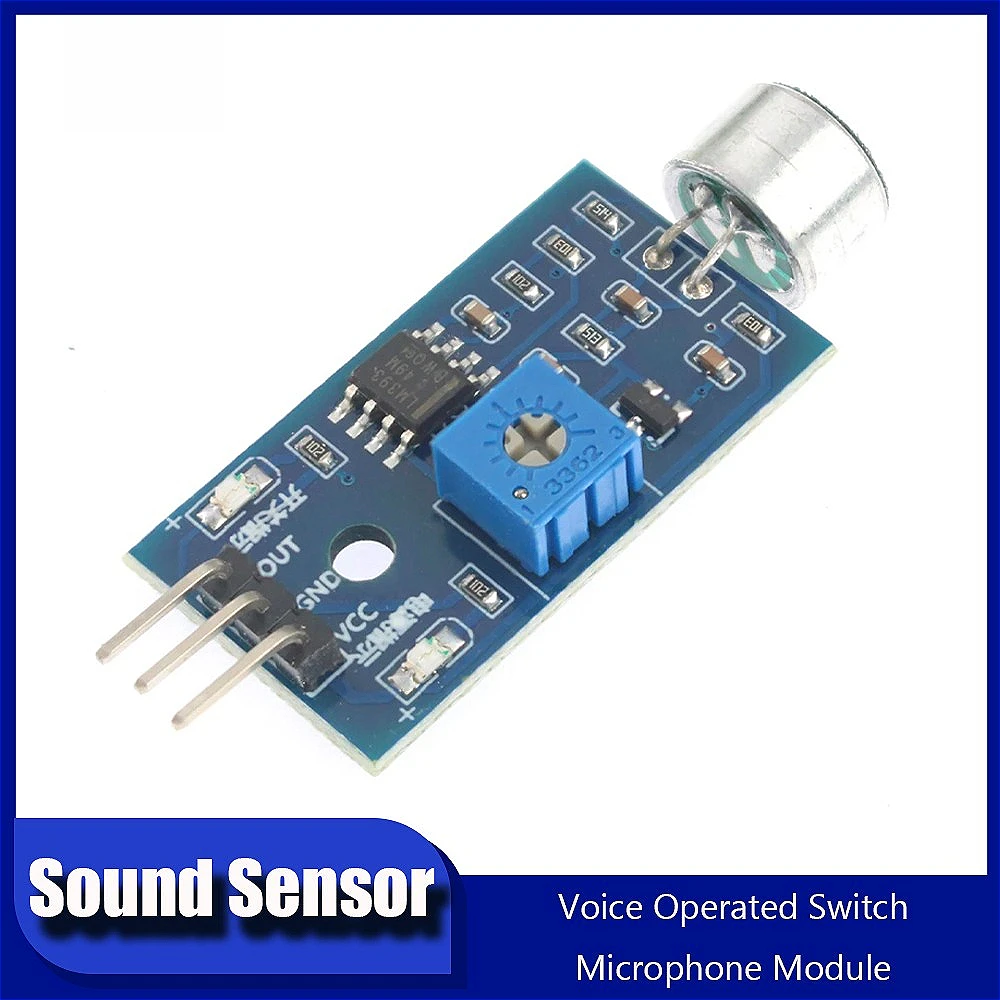 Sound Detection Sensor Module LM393 Sound Sensors VOS Module Voice Operated Switch Microphone for Arduino DIY Project 3.3V-5V