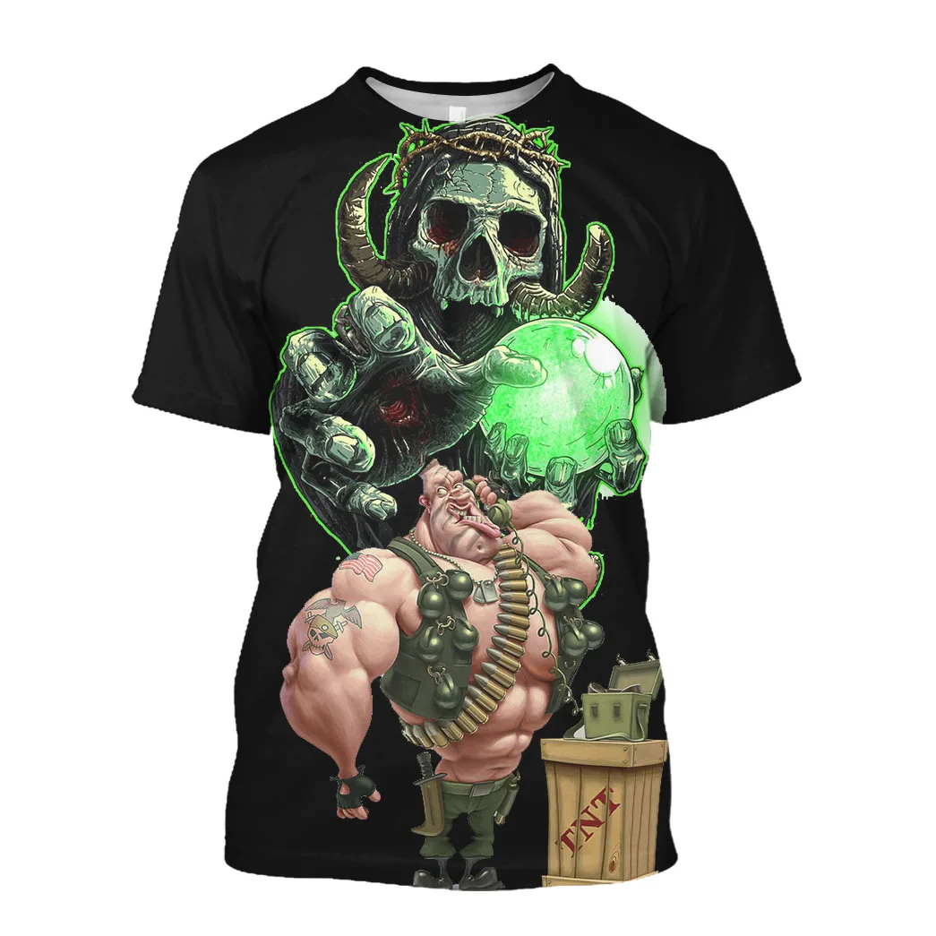 Jumeast Drip Skeleton 3D Graphic T Shirts Street Dance Drill Hip Hop Printed T Shirt Baggy Horror Skull Clothing Streetwear Tops