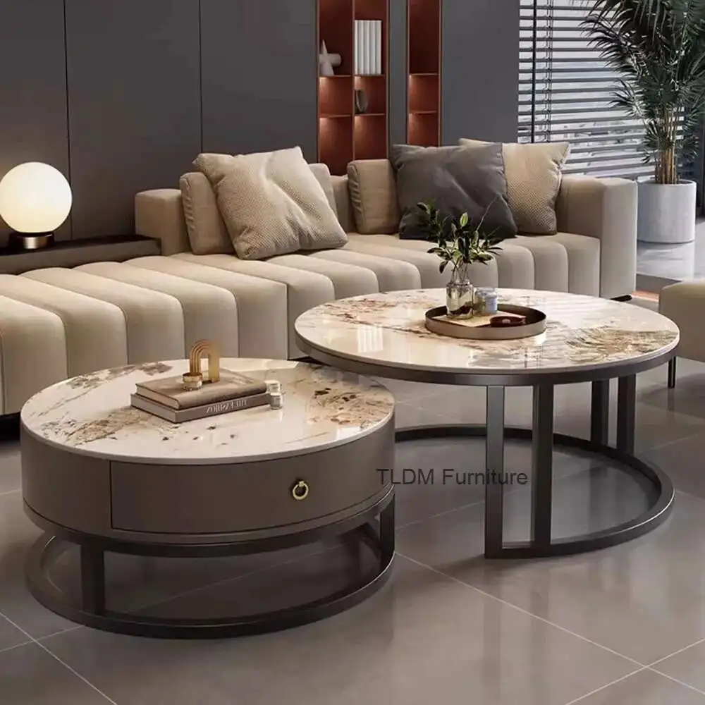 

Modern Luxury Coffee Tables Simple Nordic Glam Minimalist Coffee Tables Round Unique Stolik Kawowy Living Room Furniture