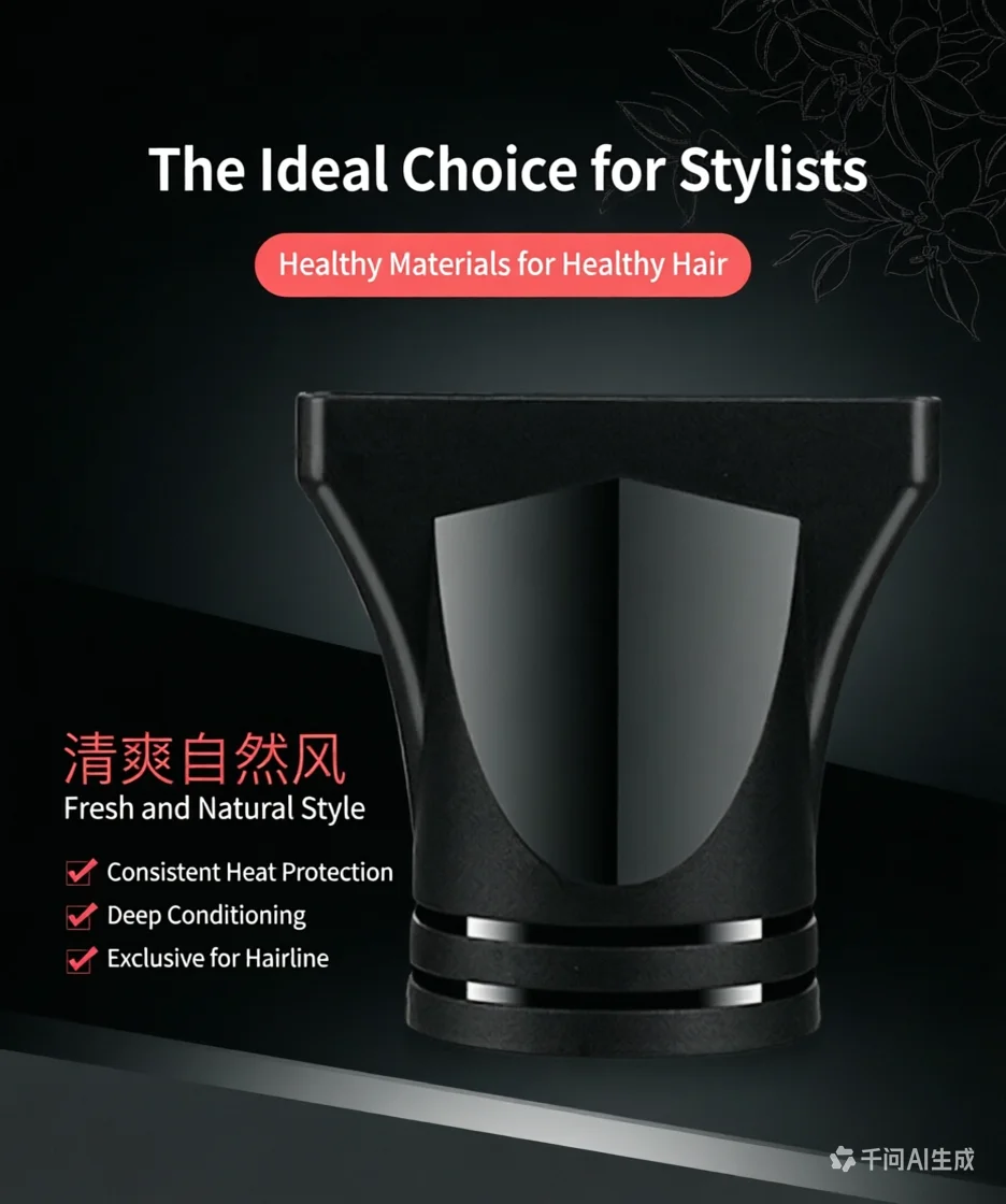 

2pcs Hair Dryer Nozzle Plastic Salon Replacement Blow Flat Dryer Drying Concentrator Nozzle Styling Tool Cover Wide Narrow Size