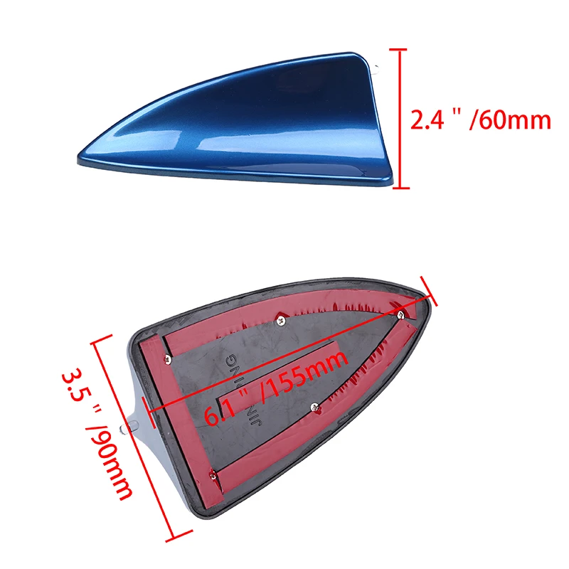 POSSBAY Car Decoration Roof Shark Fin Antenna Sticker Auto Decorative Aerials Black/Blue/White Universal Антенна Автомобильная