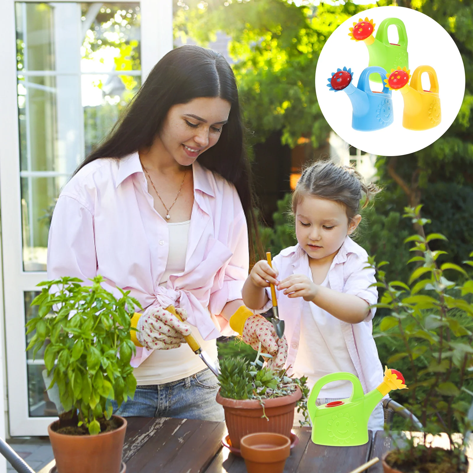 

3 Pcs Chicken Watering Can Multi-function Pot Household Interesting Bath Toy Garden Toddler