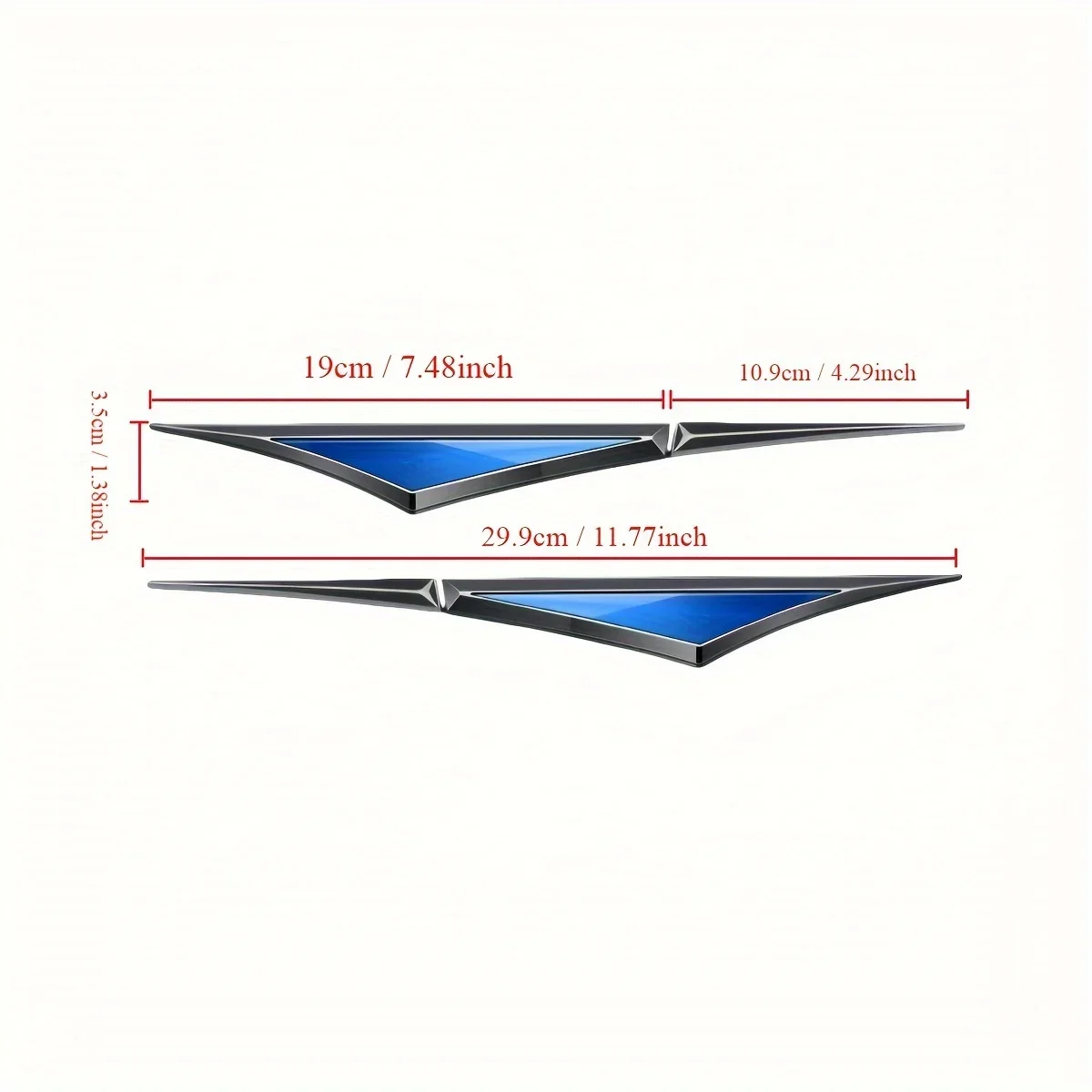 3Dメタルブレードステッカー,ユニバーサル,装飾,車の外装,クリエイティブでクール,2個