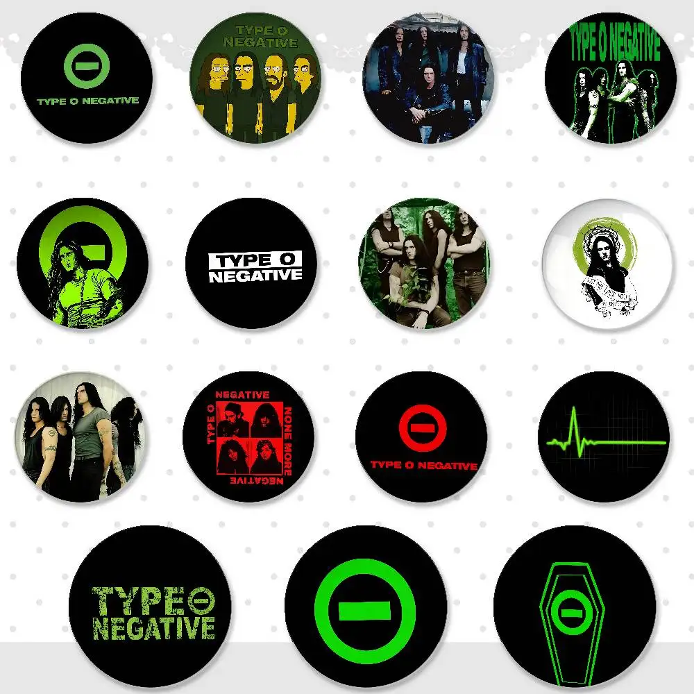 Type O N-NegativeS Cool Badges Fashion New Hip Hop Versatile Round Metal Badge Cartoon Pin Gift Wholesale
