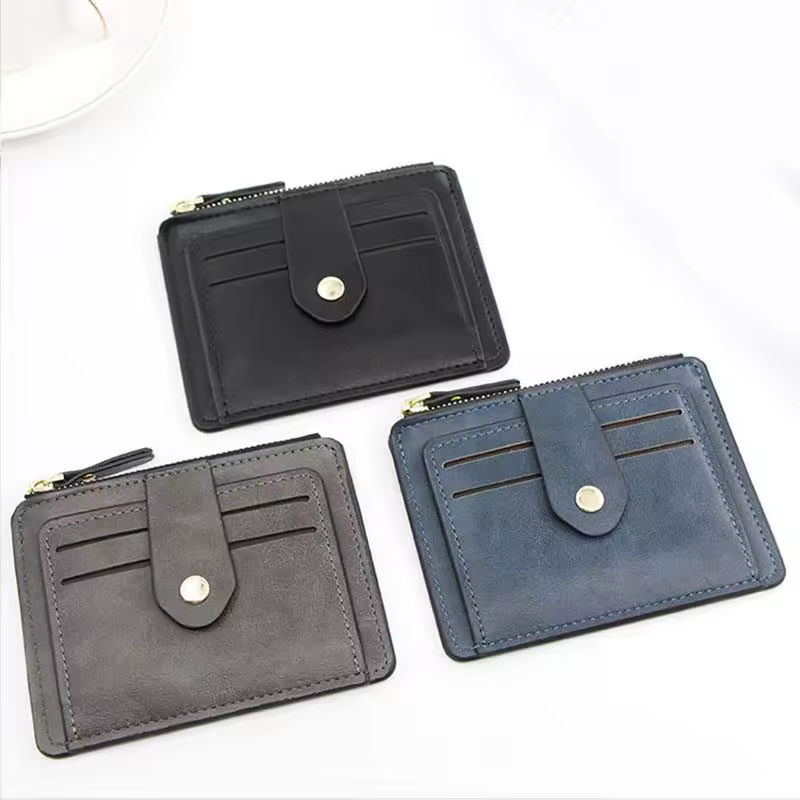 Luxury Small Men's Credit ID Card Holder Wallet Male Slim Leather Wallet with Coin Pocket Brand Designer Purse for Men Women - Image 6