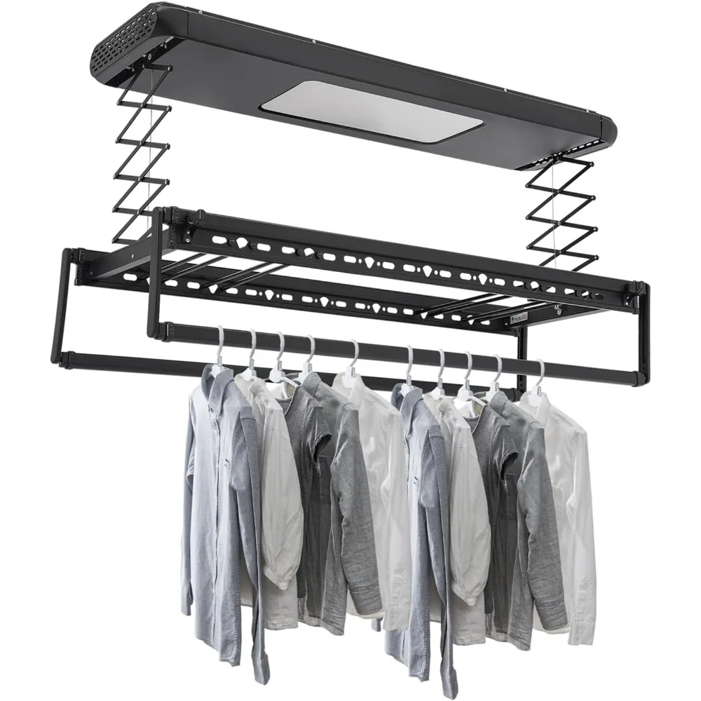 

Retractable Airing Rack, Ceiling Mounted Clothes Drying Rack, Retractable Clothesline, Vertical Laundry Drying Rod