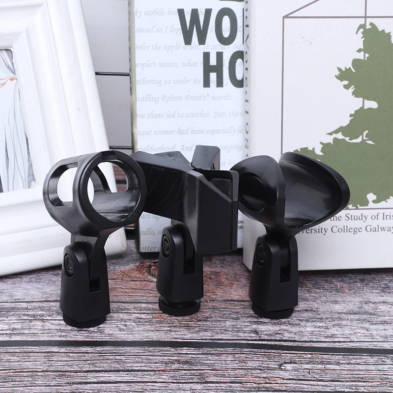 B*Universal Microphone Clip For  Mic Mount Holder Handheld Wireless/ Wired Mic Rotatable Durable Stand Clip Mic Accessories