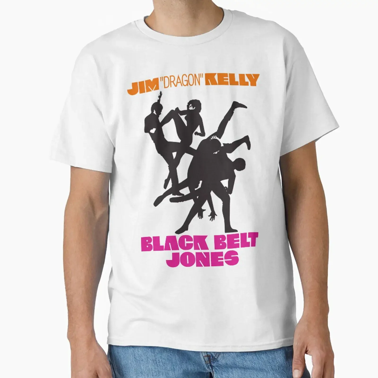 Black Belt Jones Classic T Shirt vintage Washed graphic fashion Breathable Casual Comfortable Stretched Versatile Slightly