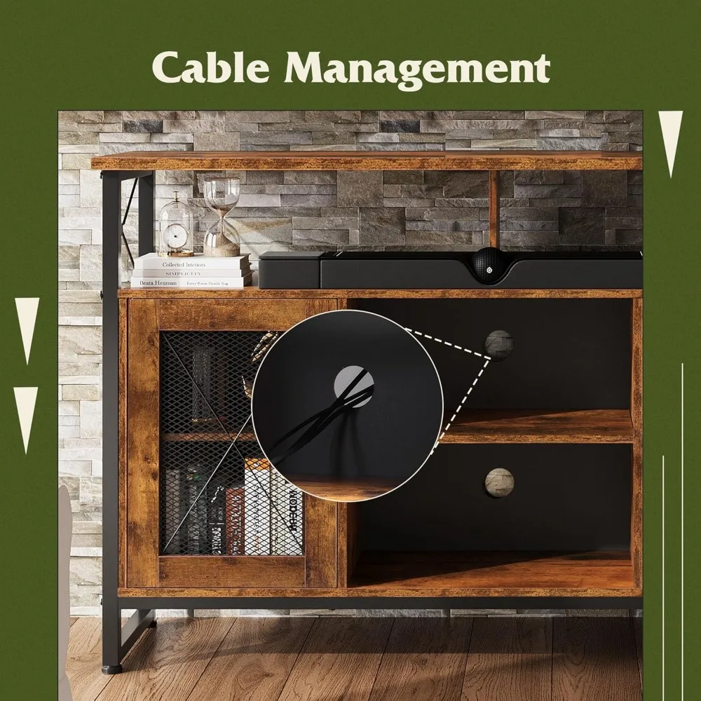 مركز ترفيه على طراز المزرعة لـ 55 تلفزيونًا، حامل تلفزيون ريفي طويل مع مساحة تخزين لغرفة المعيشة وغرفة النوم #4