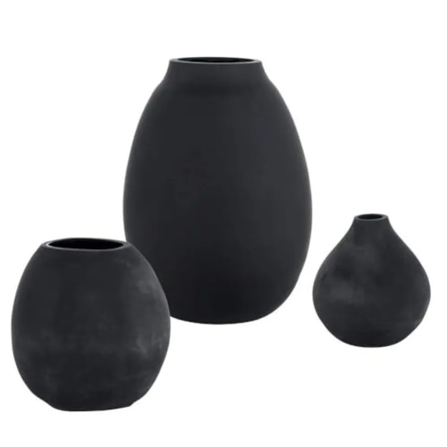 Hearth - Vase Set of 3 for living room decor ceramic matte white stackable and balanced design