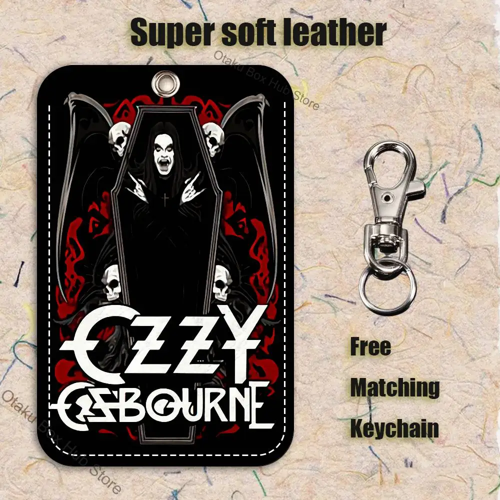 O-ozzy osbourne titular chaveiro para banco titular do cartão de trabalho de negócios cartão de estudante caso protetor cartão de ônibus