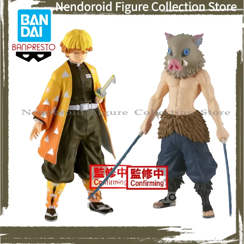 

In Stock Bandai Banpresto Demon Slayer Agatsuma Zenitsu Hashibira Inosuke Anime Action Figure Collectible Gift Models Toys