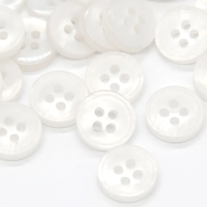 HENGC 9/10/11/13mm Fashion White Shirt Resin Buttons For Clothing Dress Cardigan Doll Mini Decorations DIY Crafts Wholesale