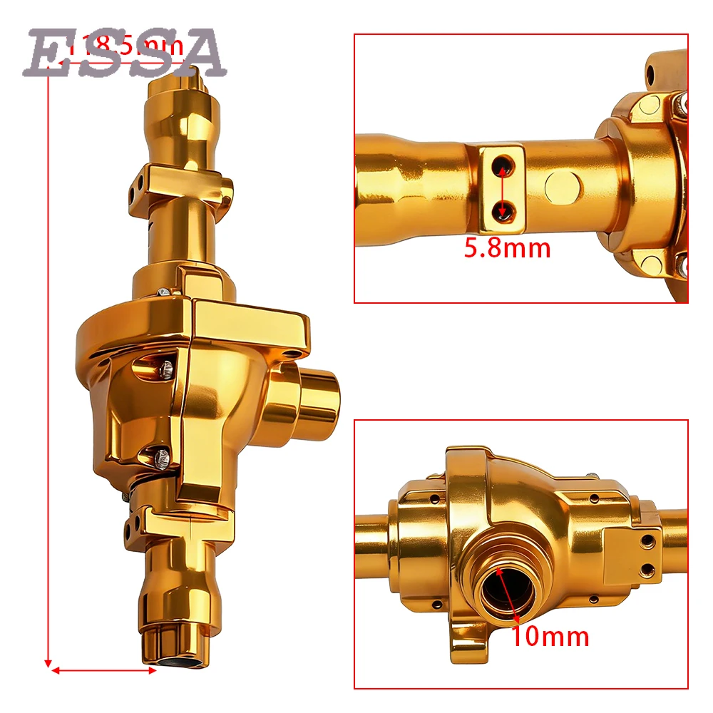 1pc Front Rear Axle Housing Shell Metal Alloy For 1/10 Scale REDCAT Gen8 RER11405 Red Cat Upgrade Replacement Parts