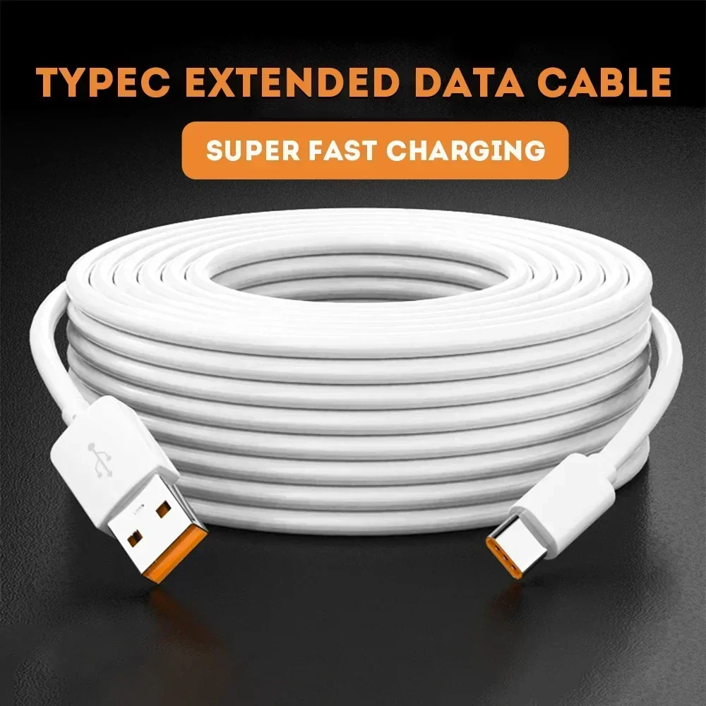 12/10/8/6/5/3/2/1/0.3 Meters Extra Long Fast Charging Cables USB Type C Data Cord For Samsung Huawei Android USB C Charger Wire