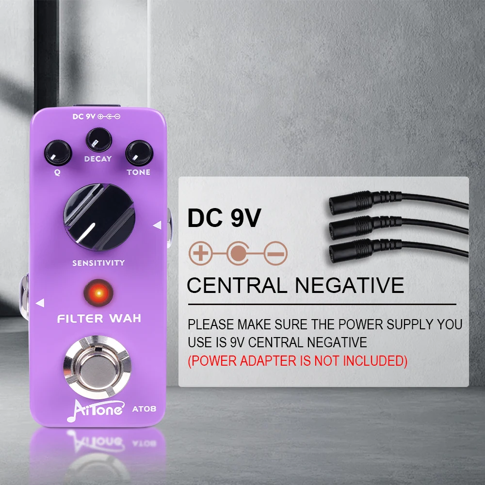 JOYO AITONE Series AT-08 Wah دواسة الدائرة التناظرية النقية الديناميكية السيارات واه حجم دواسة لباس الغيتار الكهربائي
