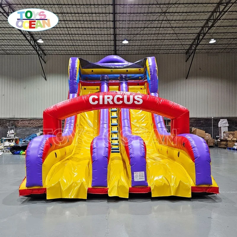 Commercial Big Circus Inflatable Double Slide Inflatable Play Slide for Amusement Park Event Rental Business
