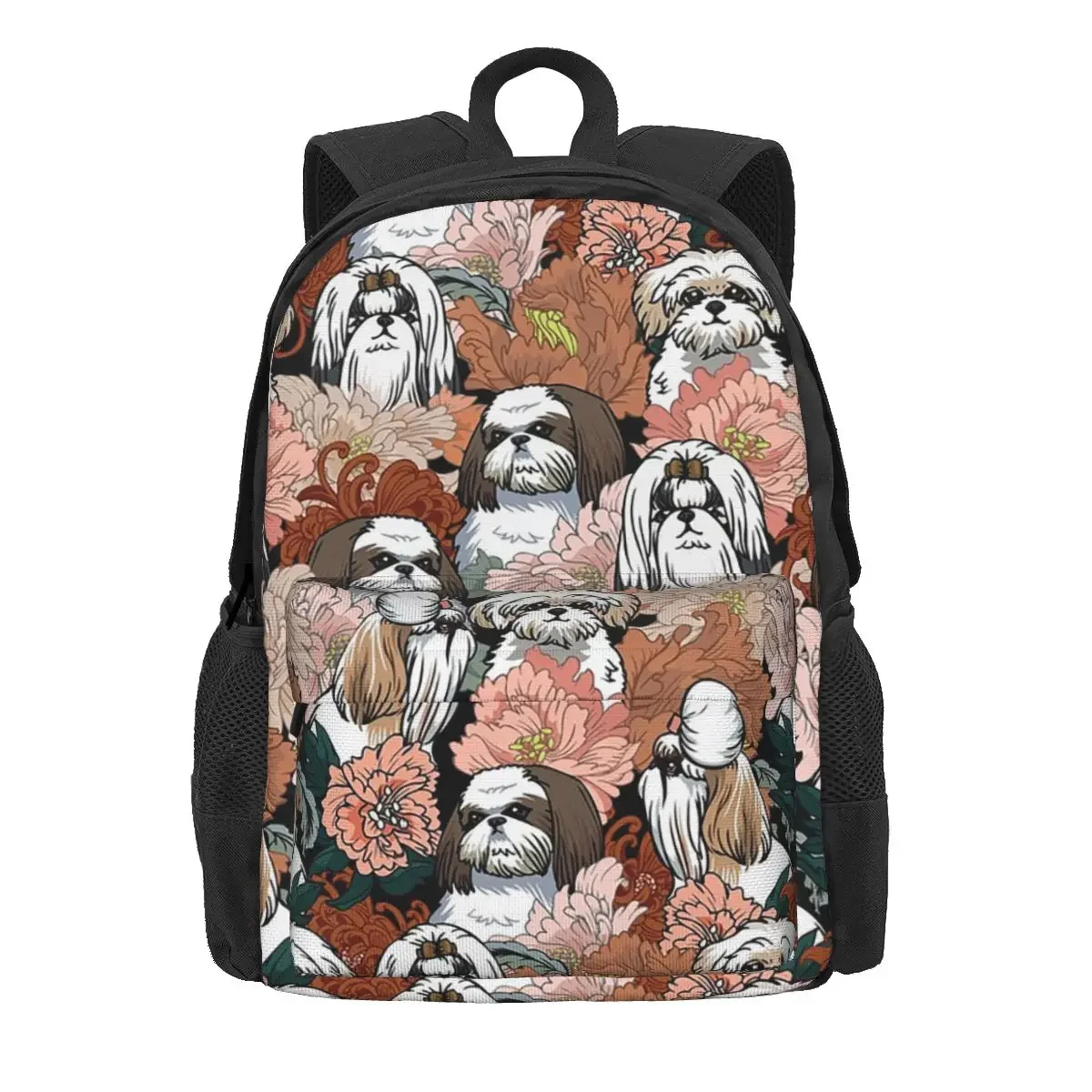 Mochilas Shih Tzu para crianças, Mochilas escolares para crianças, Mochila para meninos e meninas, Mochila dos desenhos animados, Bolsa de ombro para laptop