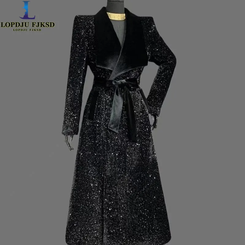 Spring and Autumn Windbreaker Coat for Women,English Style Trench Jacket,Double Breasted New Top,V-Neck Outwear,Female Clothes