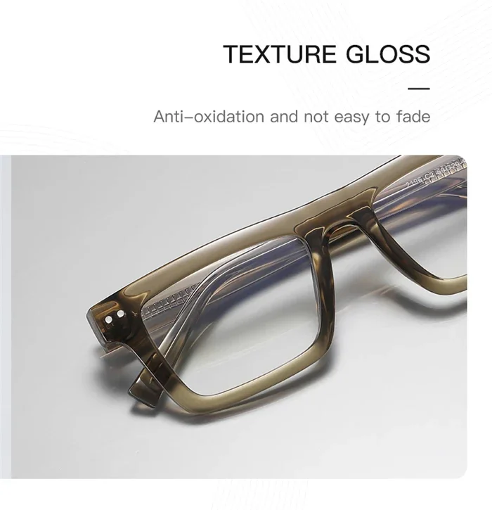 Transparenter schwarzer Rahmen, quadratische Kurzsichtigkeitsbrille für Männer, Lichtblocker, verschreibungspflichtige Studentenbrille, 0 -0,5 -0,75 bis -6,0 – Detail 4