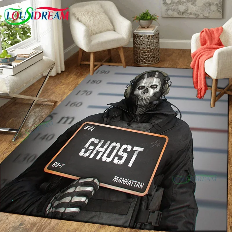 Game Room C-Call-Of-Duty ghost carpet large area rug for home entrance living room bedroom decor playing room floor mat decor