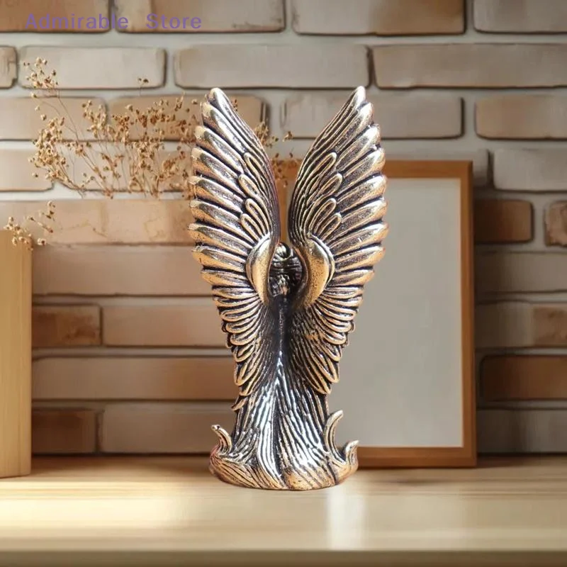 w1Pcs Home Decor Ornament Brass Goddess Guardian Angel Small Statue Characters Miniatures Figurines Desk Decoration Crafts