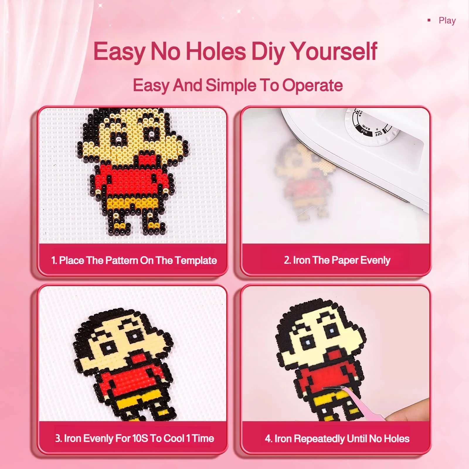 مجموعة كاملة من أدوات Pixel Beads DIY Craft Kit، لعبة Mard ثلاثية الأبعاد للأطفال، ألغاز تعليمية للدماغ، إصدار فاخر #4