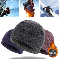 Men Polar Fleece Cap Winter Warm Outdoor Sports Running Skiing Cycling Cap Hat Windproof Soft Beanie Cap Women Ski Bike Hat Cap