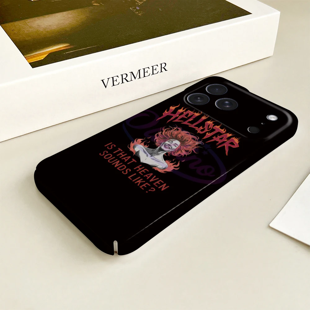 Fashion Graffiti H-H-Hellstars Phone Case For iPhone 17 16 15 14 13 12 11 E Plus Pro Max Mini Glossy HD Hard Cover Film Shell view 2
