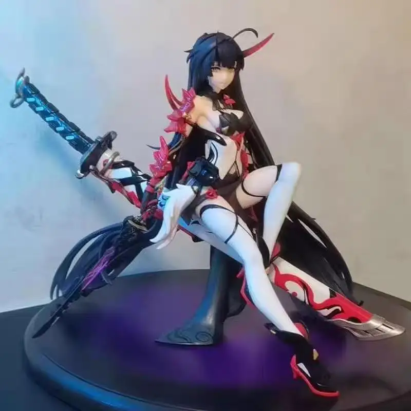 

Honkai Impact 3, аниме-фигурка Herrscher of Thunder, сидящая на ножнах, Kawaii, фигурки из ПВХ, модель, украшение для рабочего стола, игрушки