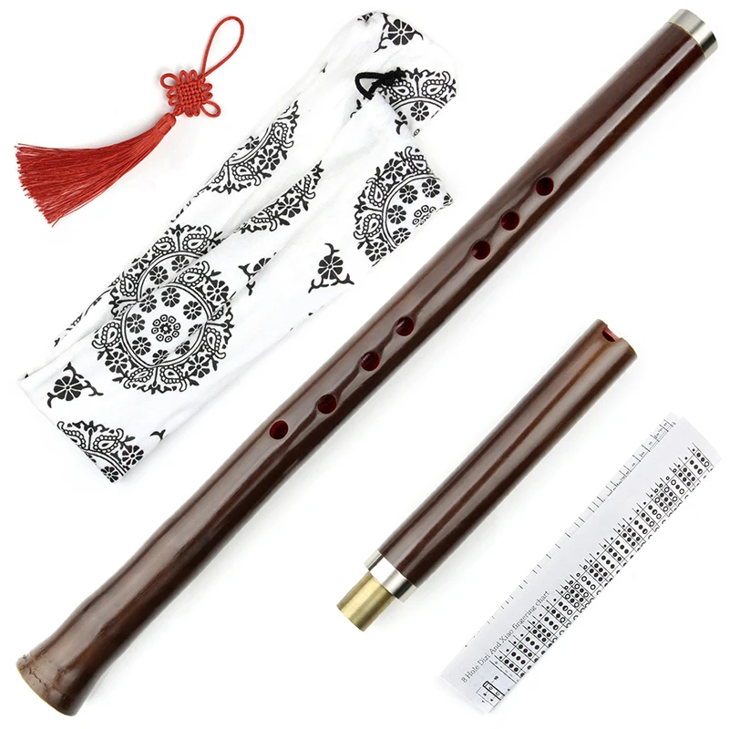 G/F Key 8 Holes Professional Traditional Chinese Woodwind Musical Instruments Glossy Vertical Handmade NanXiao Bamboo Flute