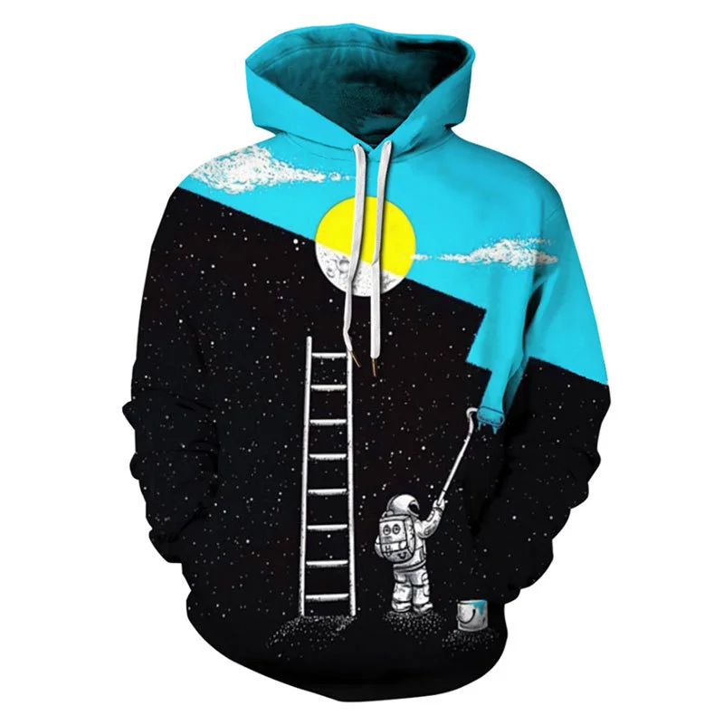 

3D Hoodies Men Hooded Cartoon astronaut Printed Hoodie Sweatshirts Tracksuits Man/women Jackets Funny Hoody oversized hoodie