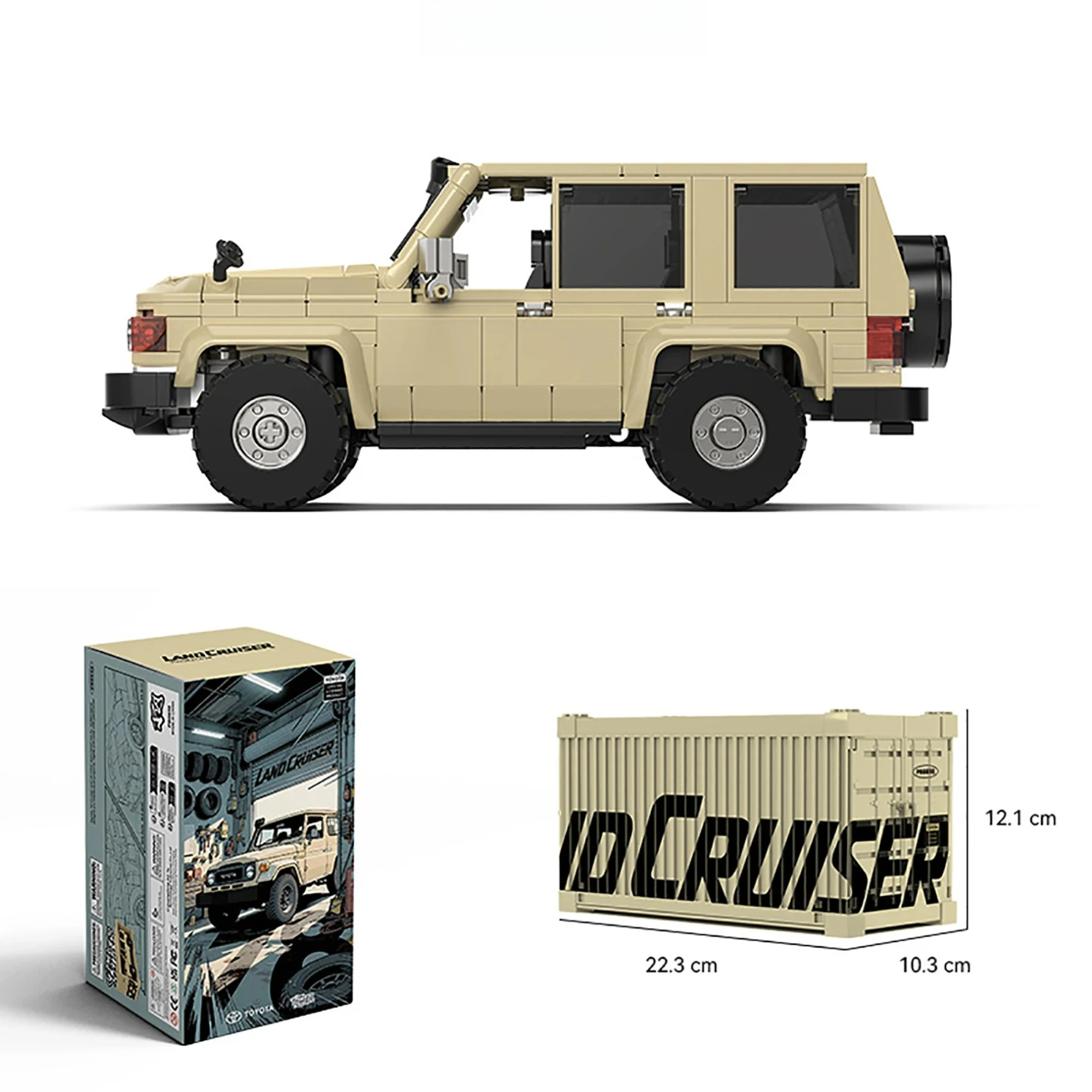 536 Stück 1:32 Maßstab LC78 Geländewagen Bausteine PB8850 Technische Geschwindigkeit SUV Auto Modell Ziegel Spielzeug für Kinder Erwachsene Geschenke