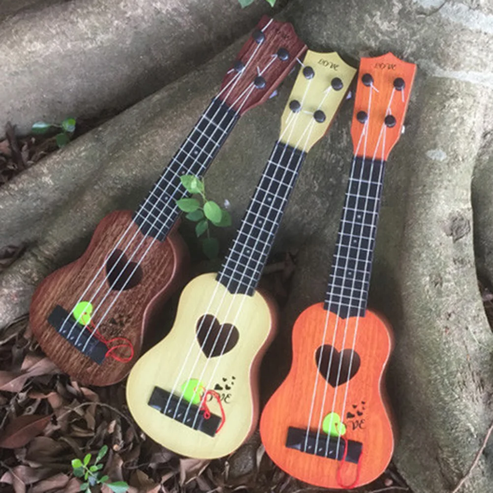 Toys Baby Ukulele Musical Instruments for Beginners Toddler Guitar Kids Wood Aldult Orange Child