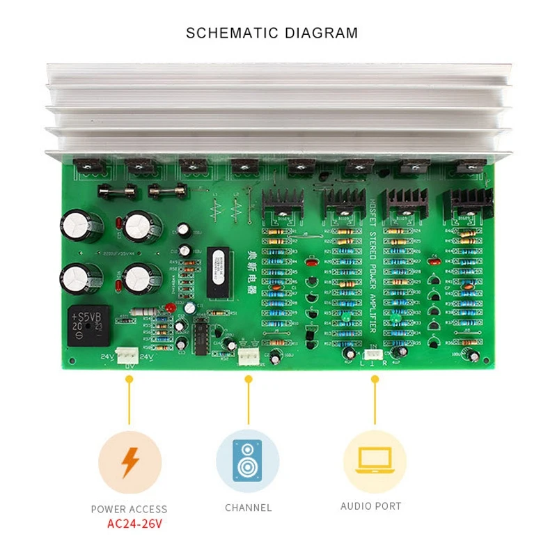 Digital Power Amplifier Board 300W High Power Bile Power Amplifier Board Module HiFi Sound Quality