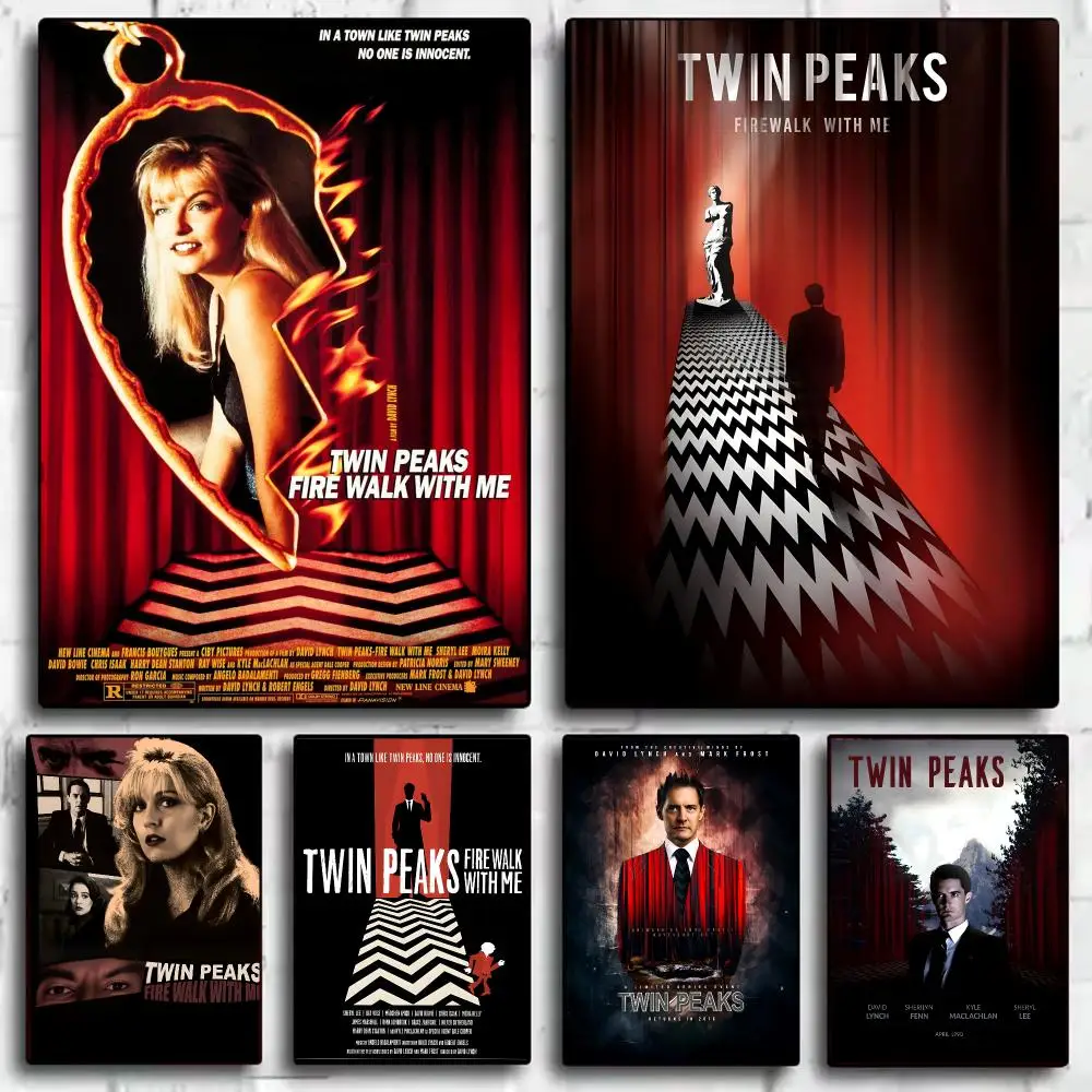 Classic TV T-Twin P-Peaks Poster Decorative Wall Sticker Mural Photo Print for Bedroom Living Room Hallway Home Decor Gift